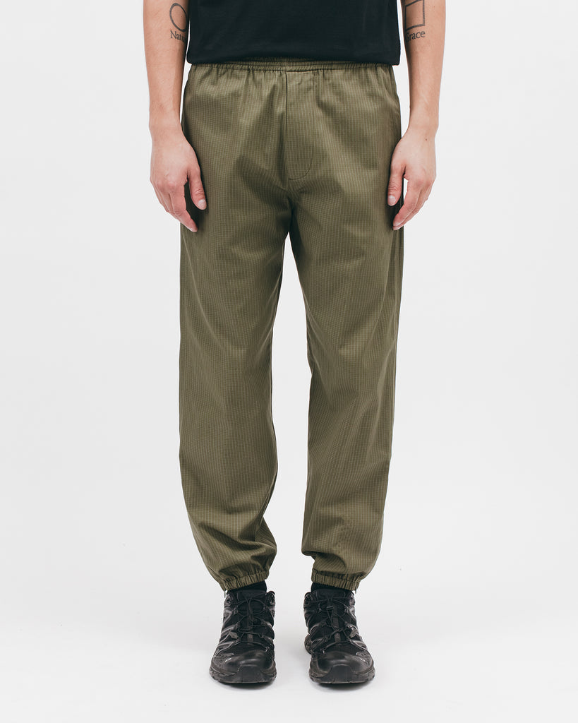 Elastic Track Trouser - Olive Grid - [product _vendor]