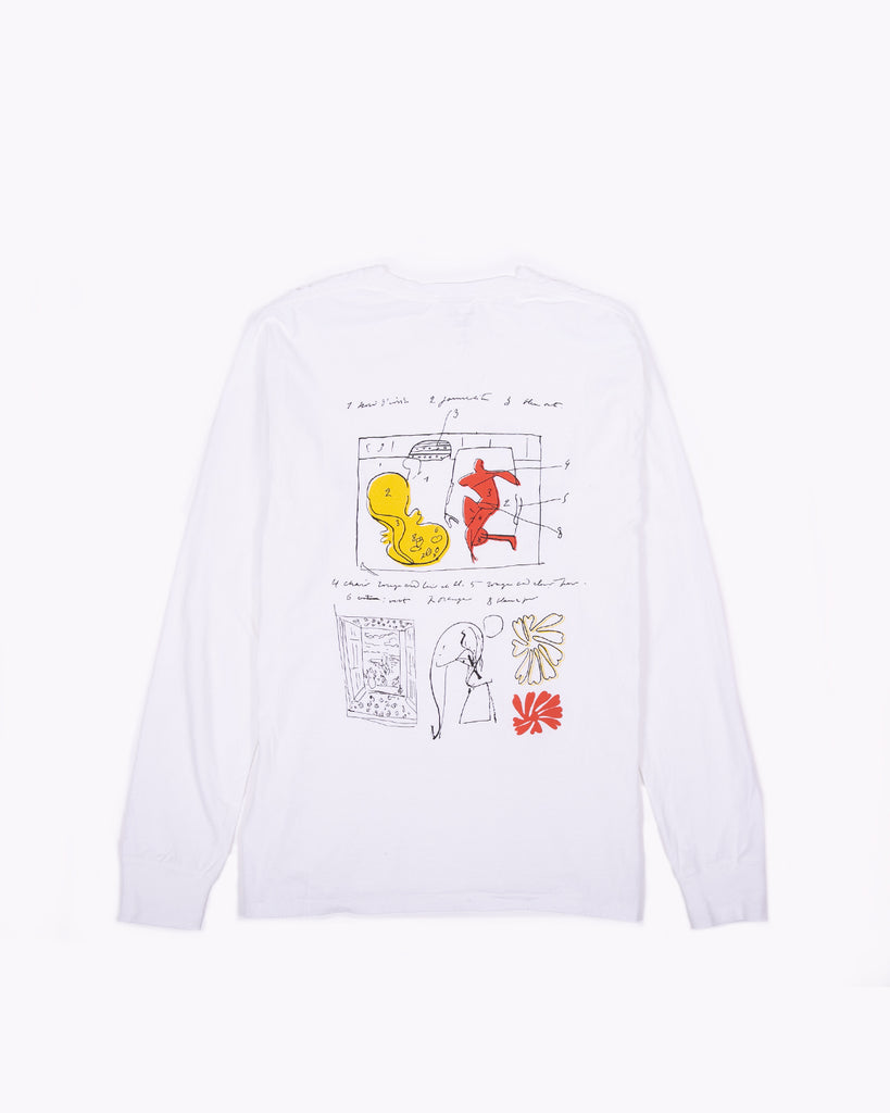 Window Into Tangier L/S Tee - White