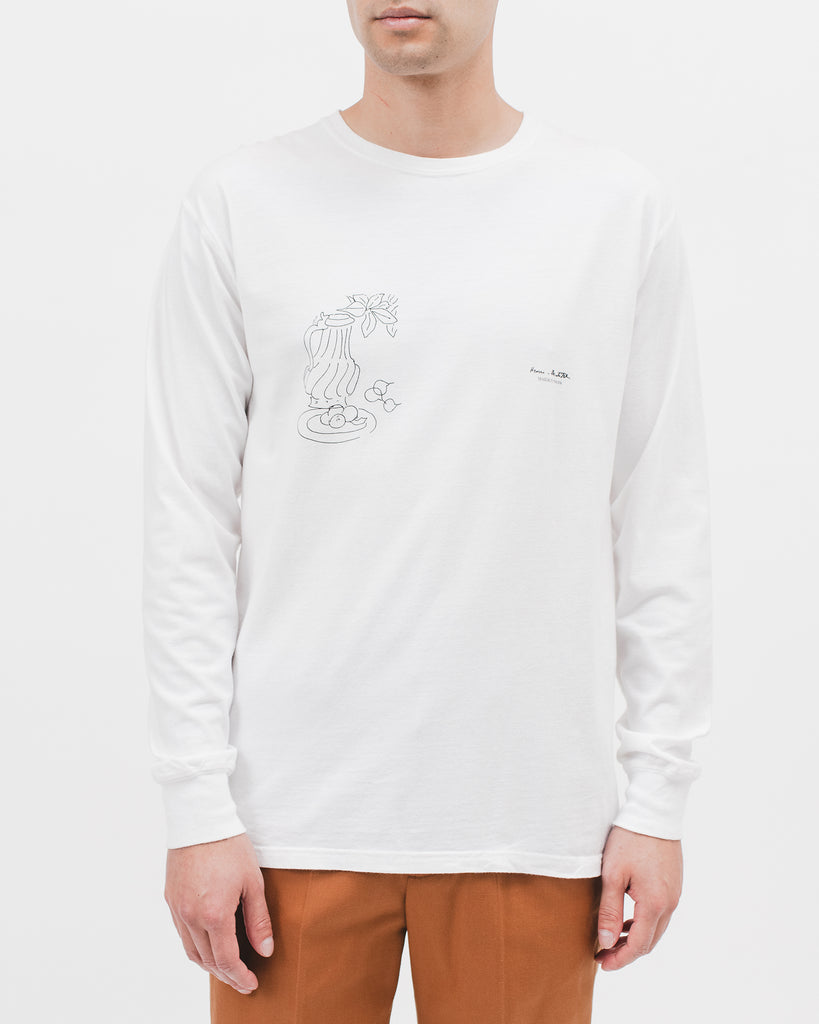 Window Into Tangier L/S Tee - White - [product _vendor]