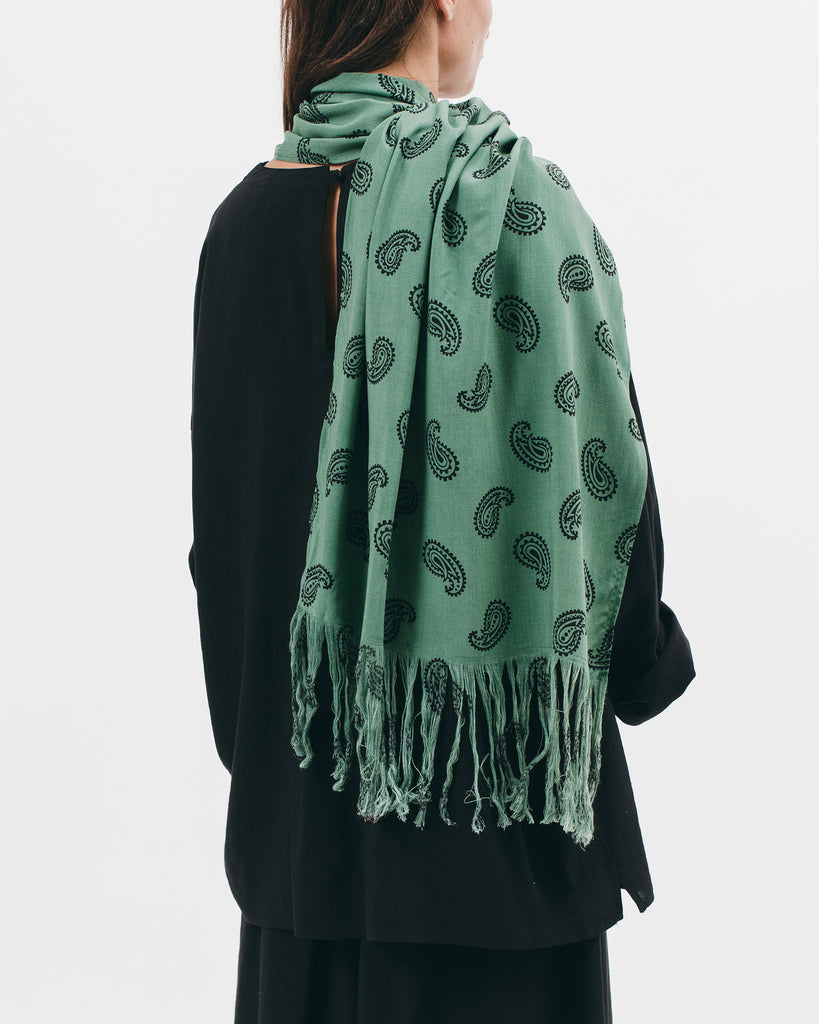 Rayon Oversized Scarf - Jade Paisley - [product _vendor]