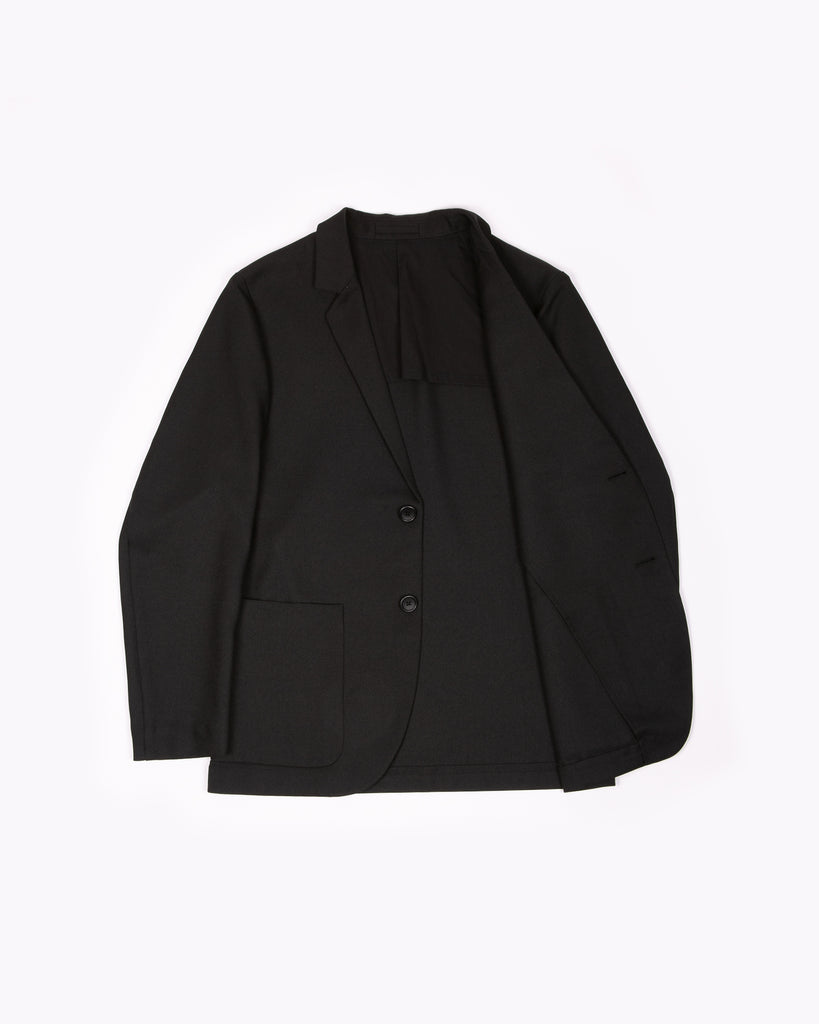 Single Breasted Jacket - Black Sharkskin