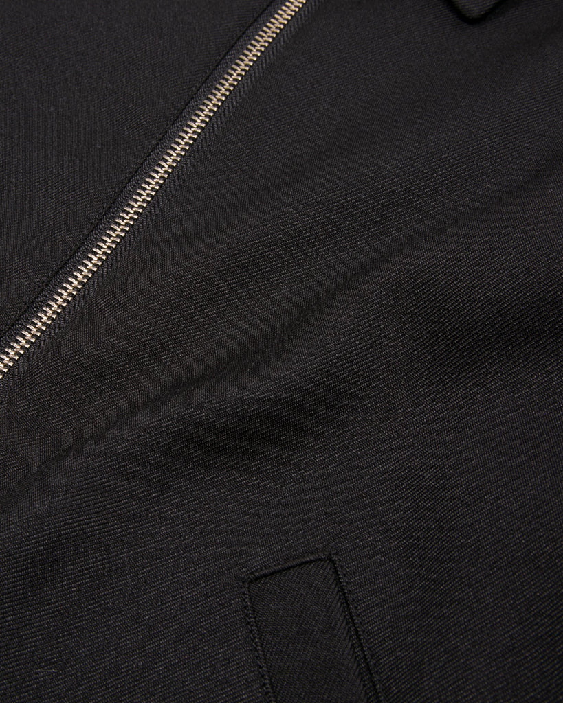 Crop Harrington Jacket - Black Sharkskin