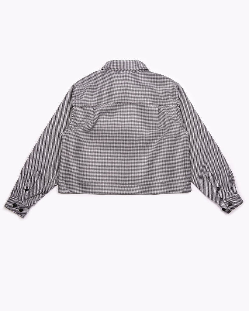 Crop Harrington Jacket - Houndstooth
