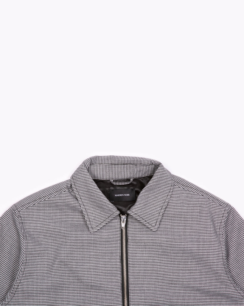Crop Harrington Jacket - Houndstooth