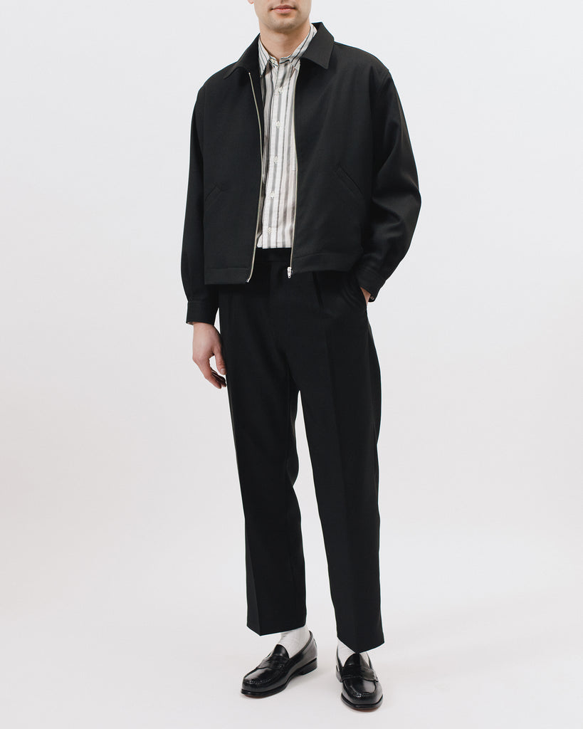 Crop Harrington Jacket - Black Sharkskin - [product _vendor]