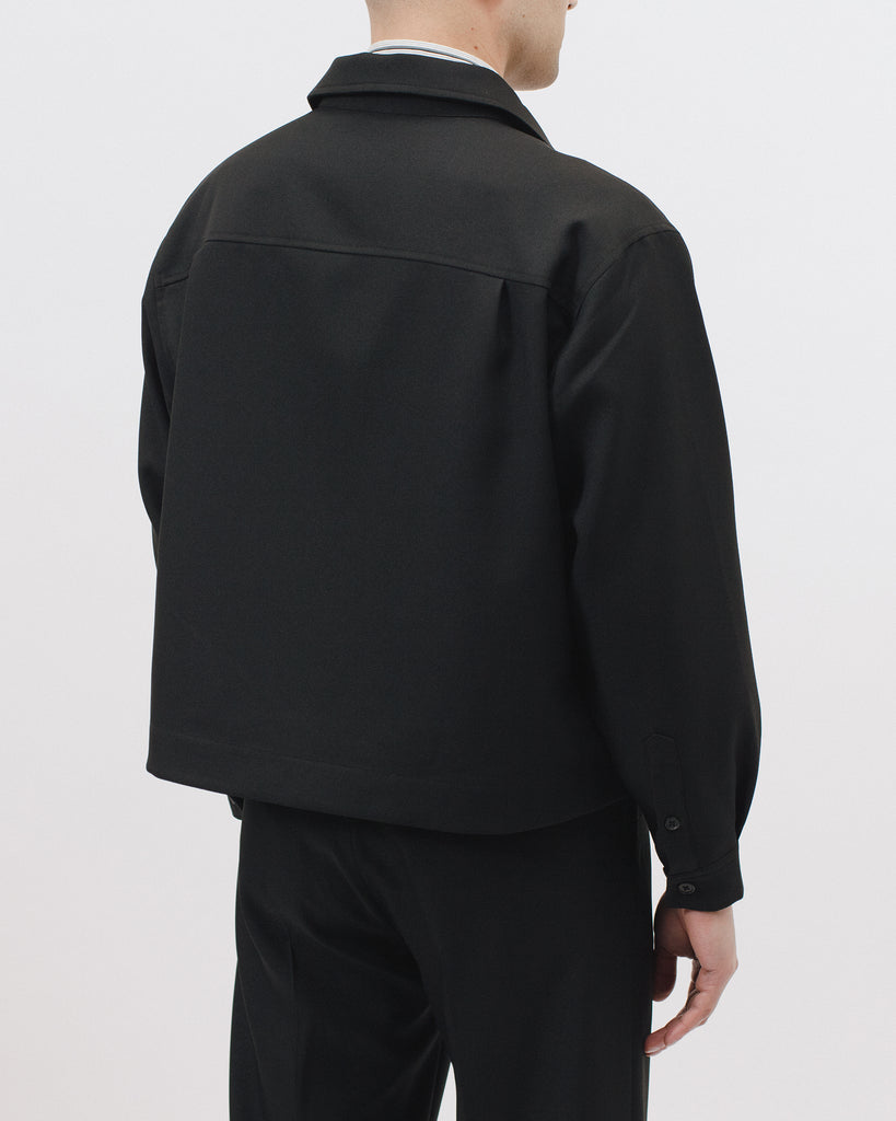 Crop Harrington Jacket - Black Sharkskin - [product _vendor]