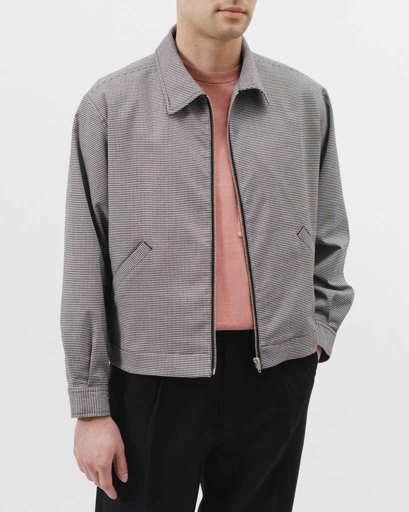 Crop Harrington Jacket - Houndstooth - [product _vendor]