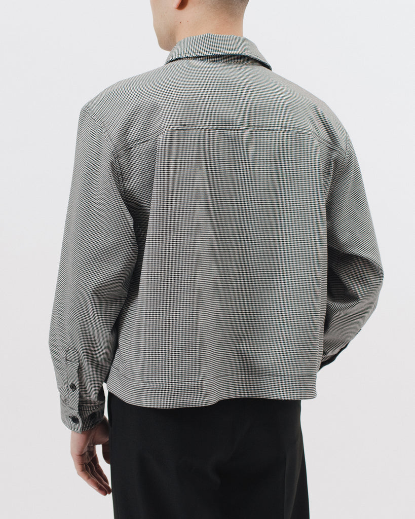 Crop Harrington Jacket - Houndstooth - [product _vendor]