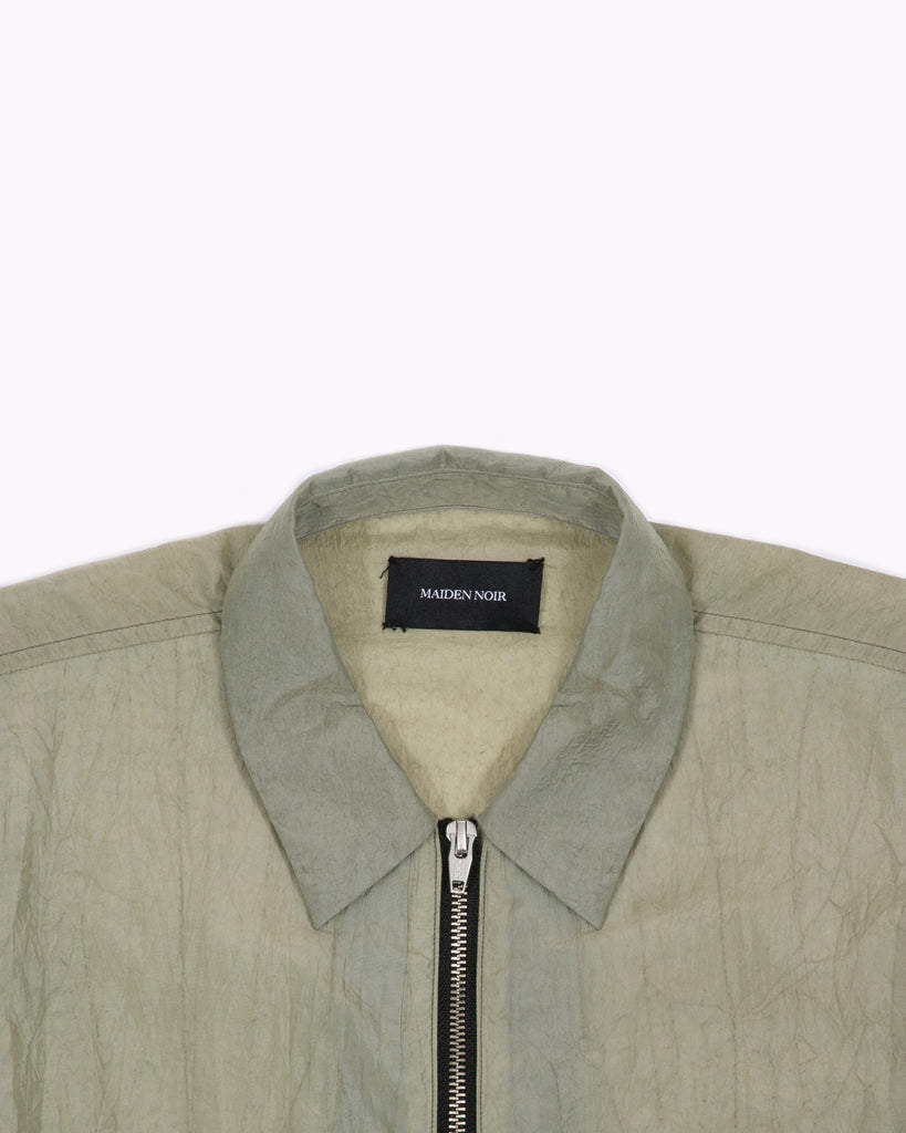 Marble Zip Blouson - Seaweed