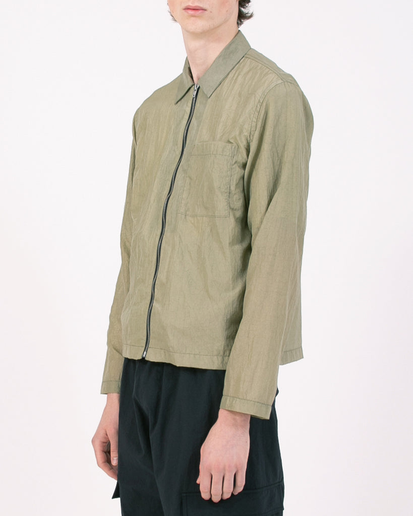 Marble Zip Blouson - Seaweed