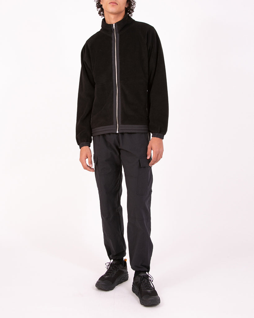 Mock Zip Fleece - Black
