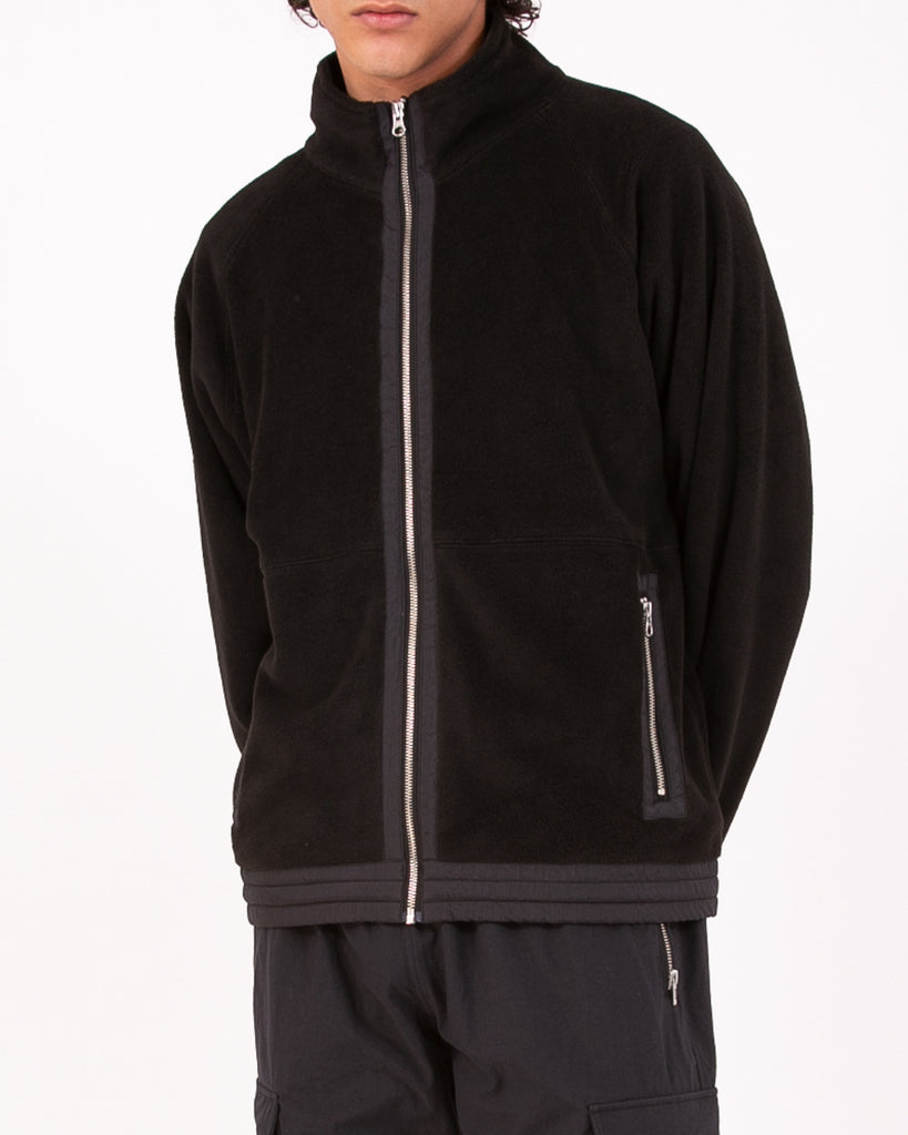 Mock Zip Fleece - Black