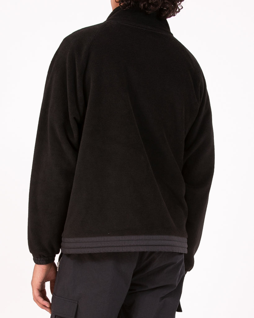 Mock Zip Fleece - Black