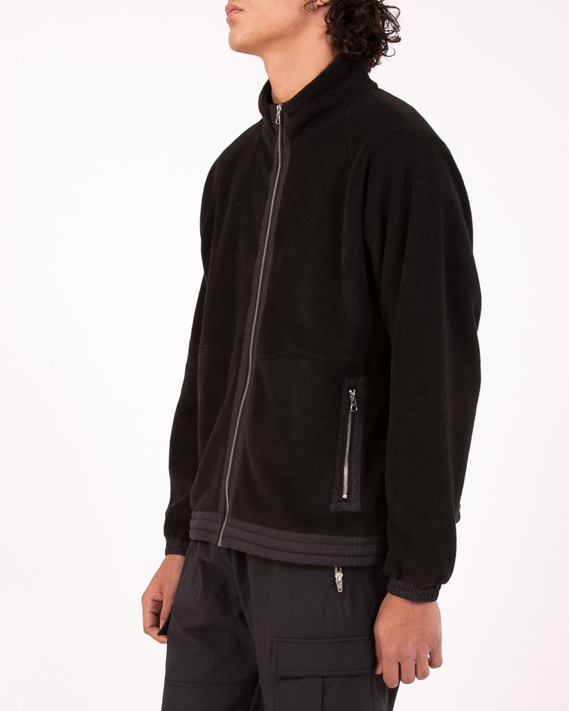 Mock Zip Fleece - Black