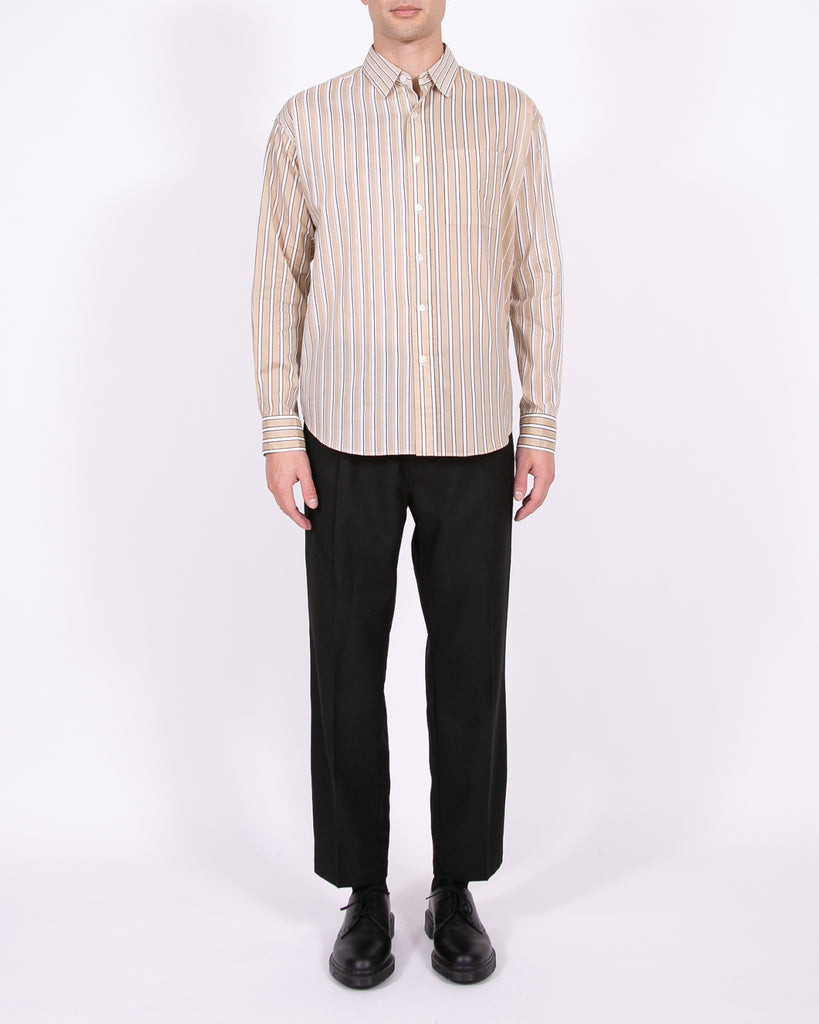 Stripe LS Shirt - Beige Stripe