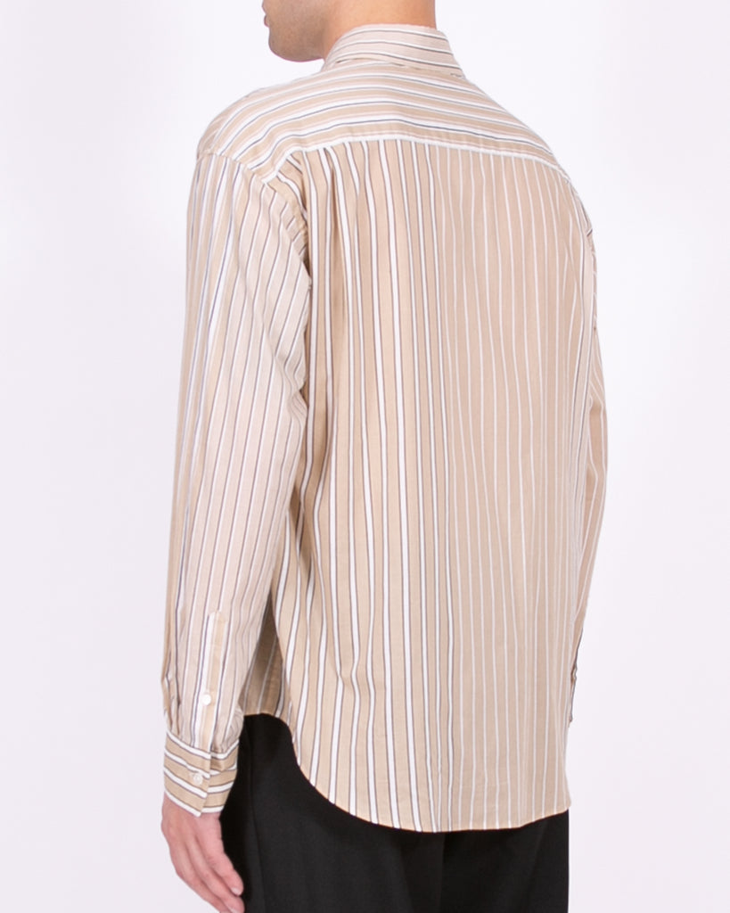 Stripe LS Shirt - Beige Stripe