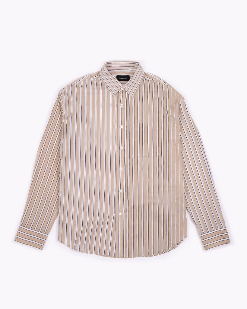 Stripe LS Shirt - Beige Stripe