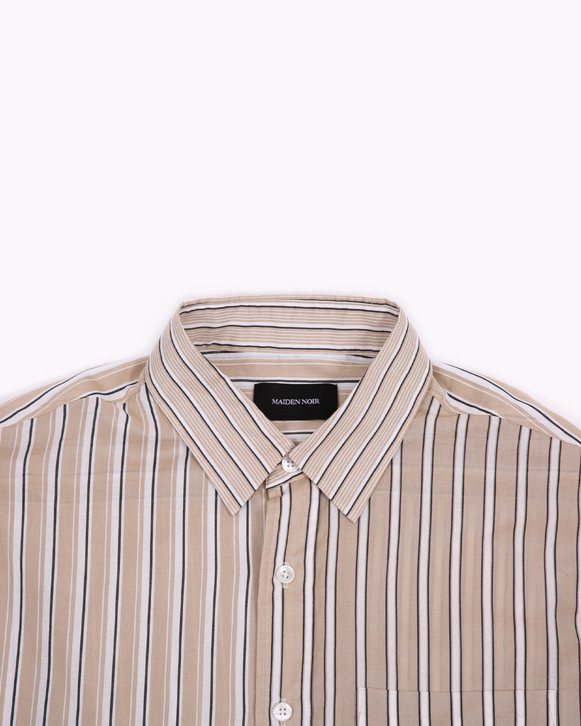 Stripe LS Shirt - Beige Stripe