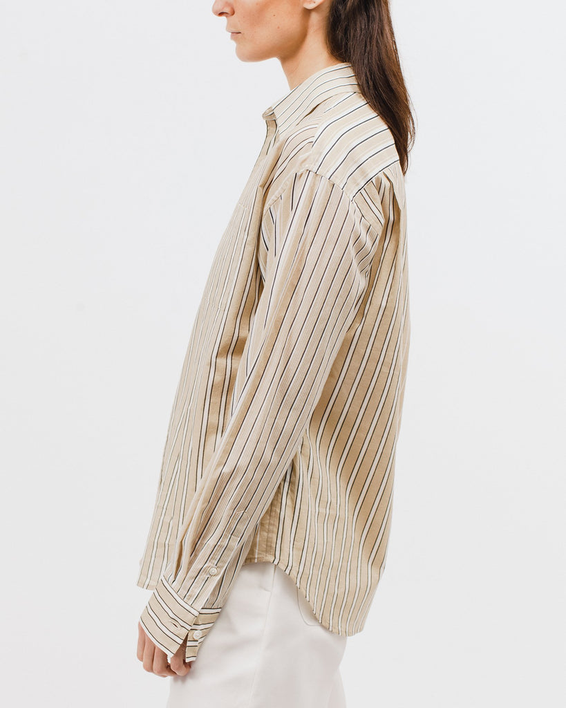 Stripe LS Shirt - Beige Stripe