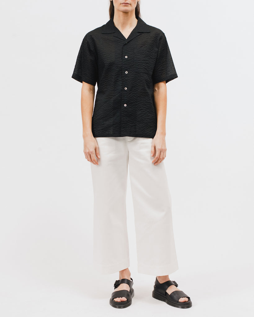 Crepe SS Shirt - Black - [product _vendor]