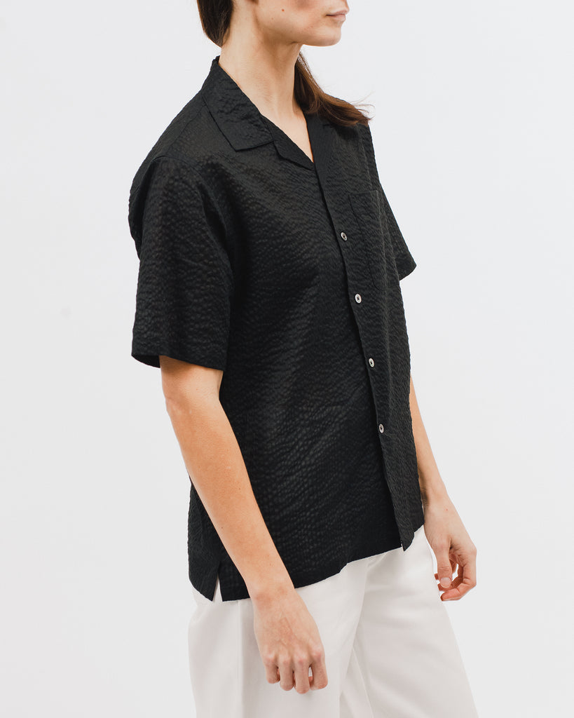 Crepe SS Shirt - Black - [product _vendor]