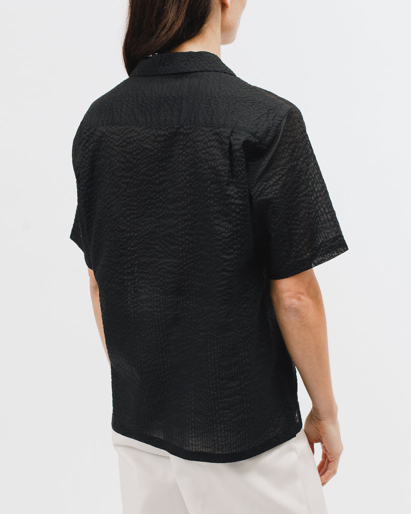 Crepe SS Shirt - Black - [product _vendor]