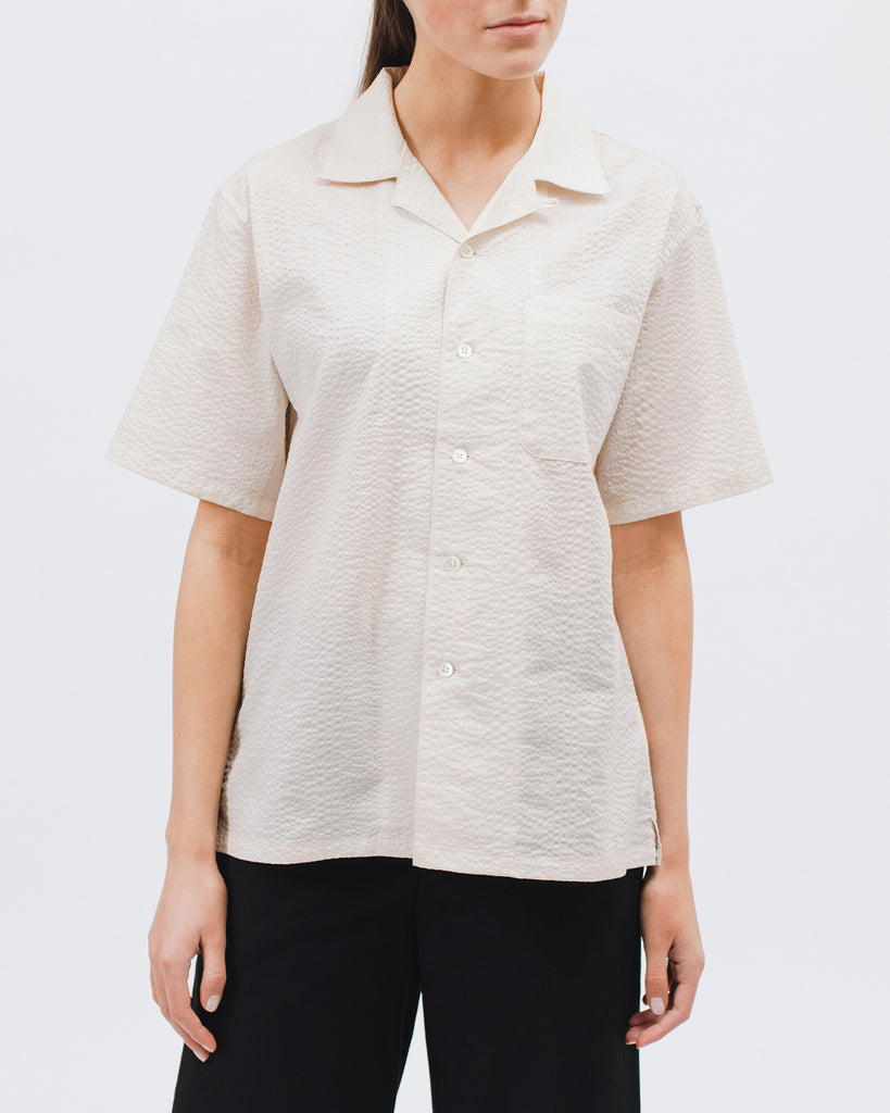 Crepe SS Shirt - Natural - [product _vendor]
