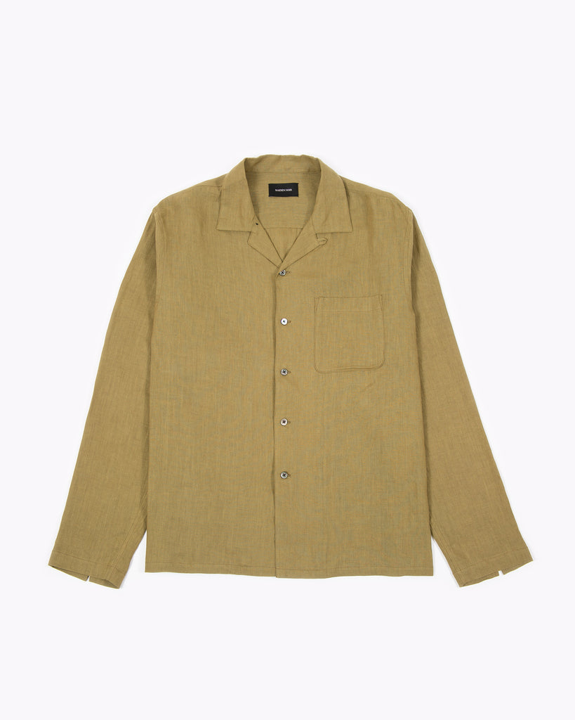 Linen LS Shirt - Olive W