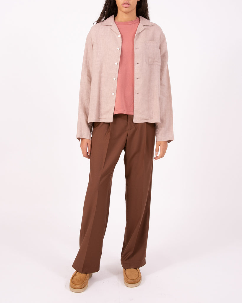 Linen LS Shirt - Villa Pink W