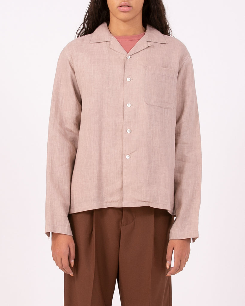 Linen LS Shirt - Villa Pink W