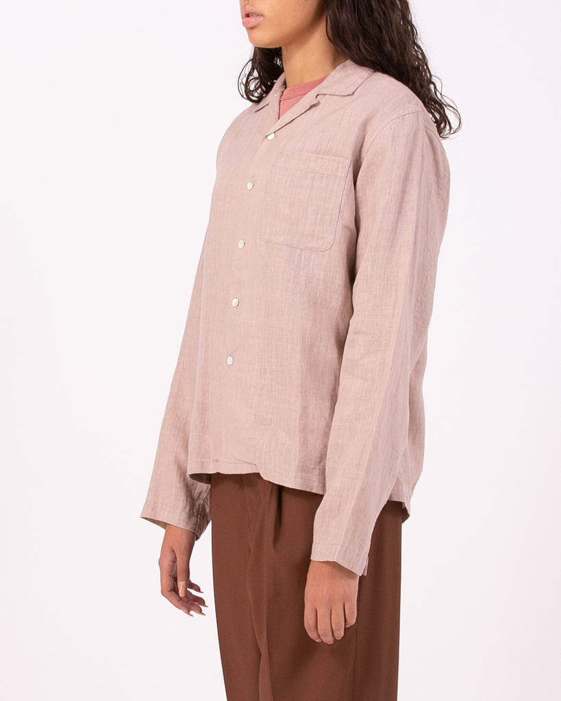 Linen LS Shirt - Villa Pink W