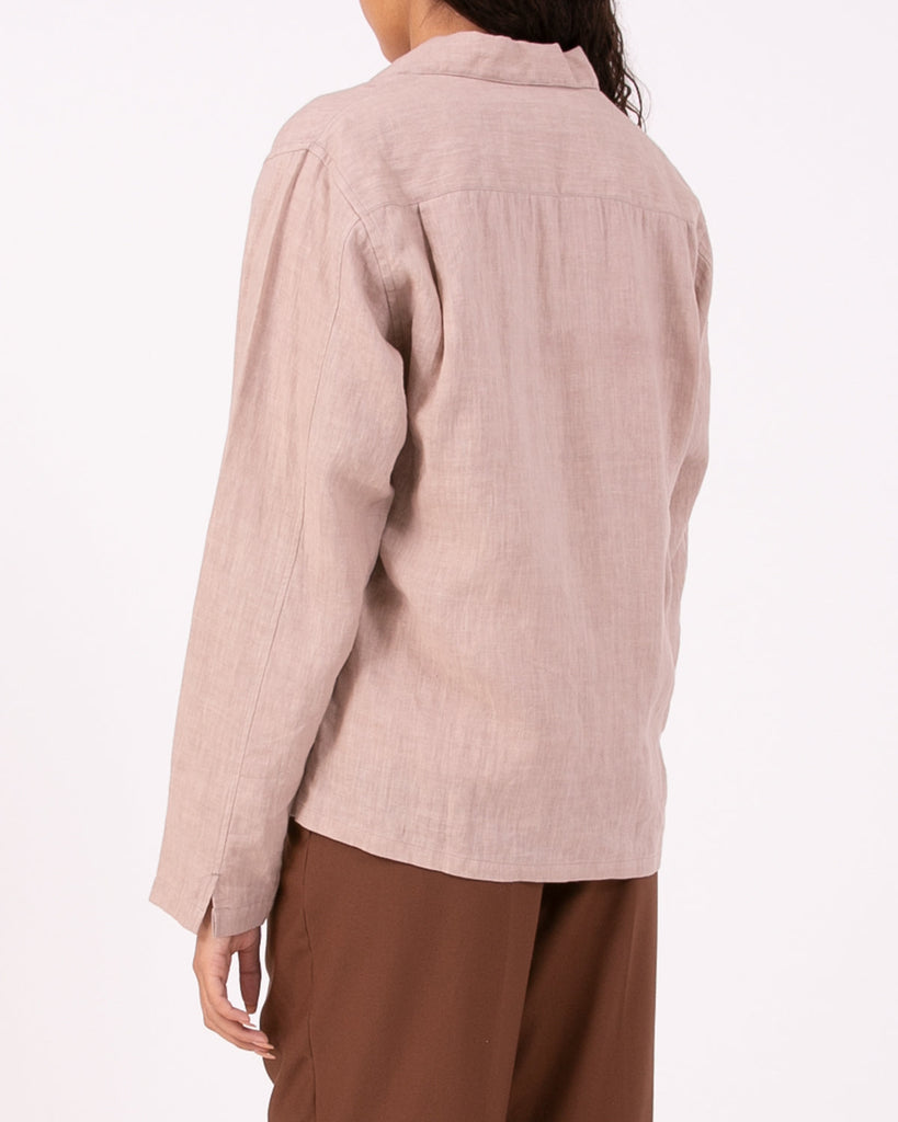 Linen LS Shirt - Villa Pink