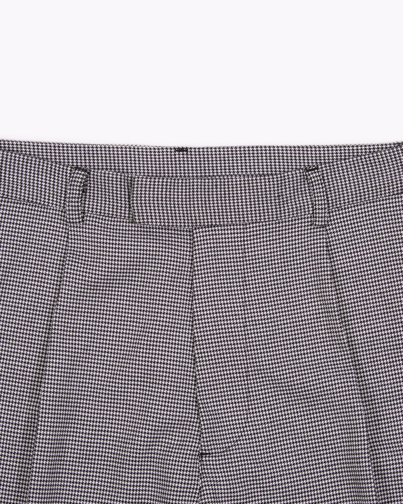 Pleated Suit Trouser - Houndstooth