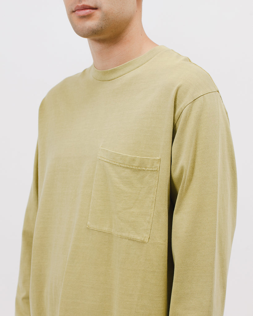 Natural Dyed Block LS Jersey - Moss - [product _vendor]