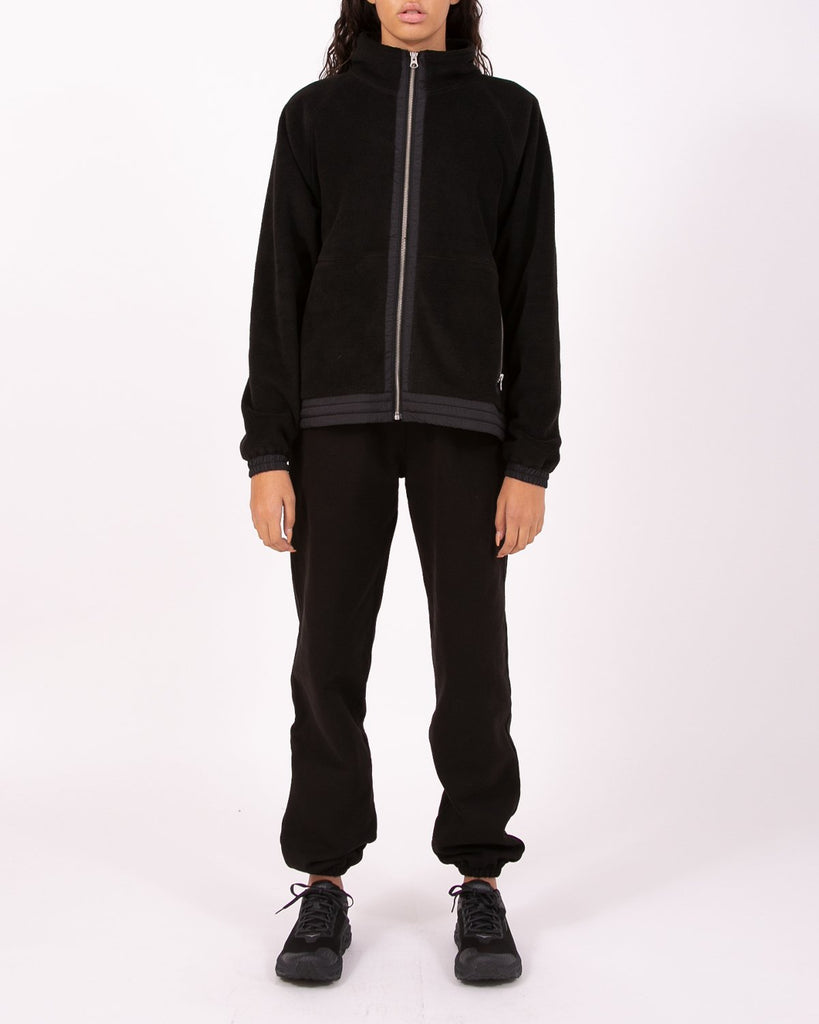 Mock Zip Fleece - Black