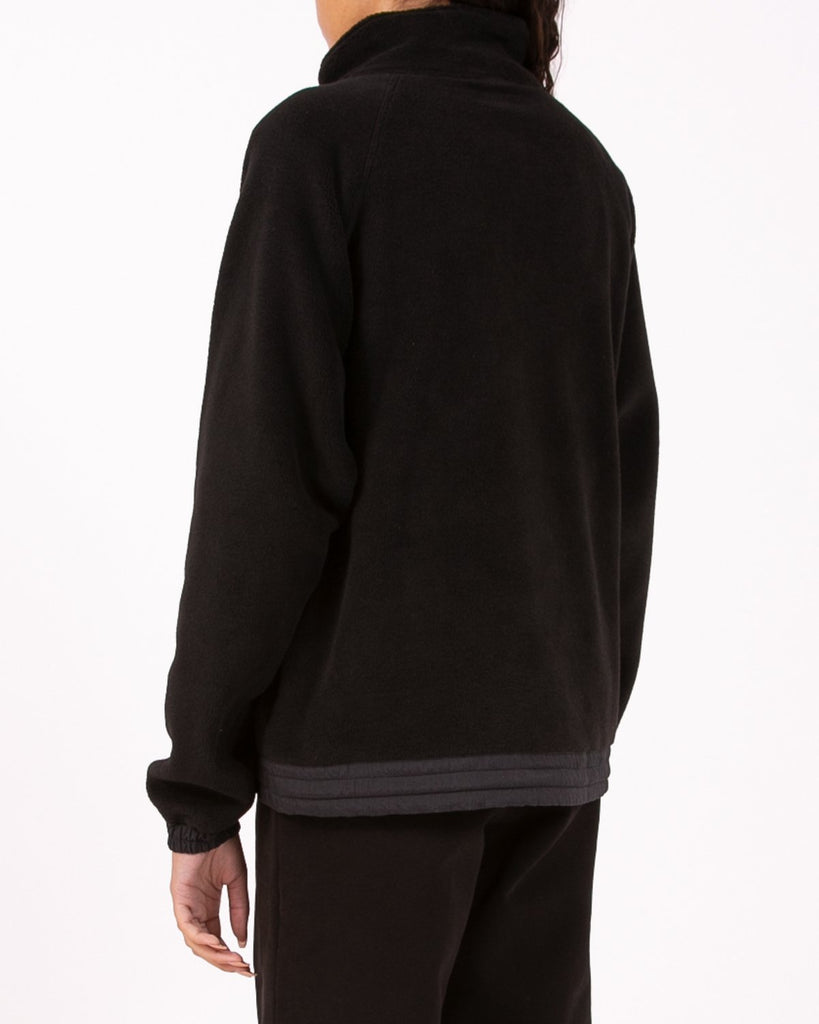 Mock Zip Fleece - Black