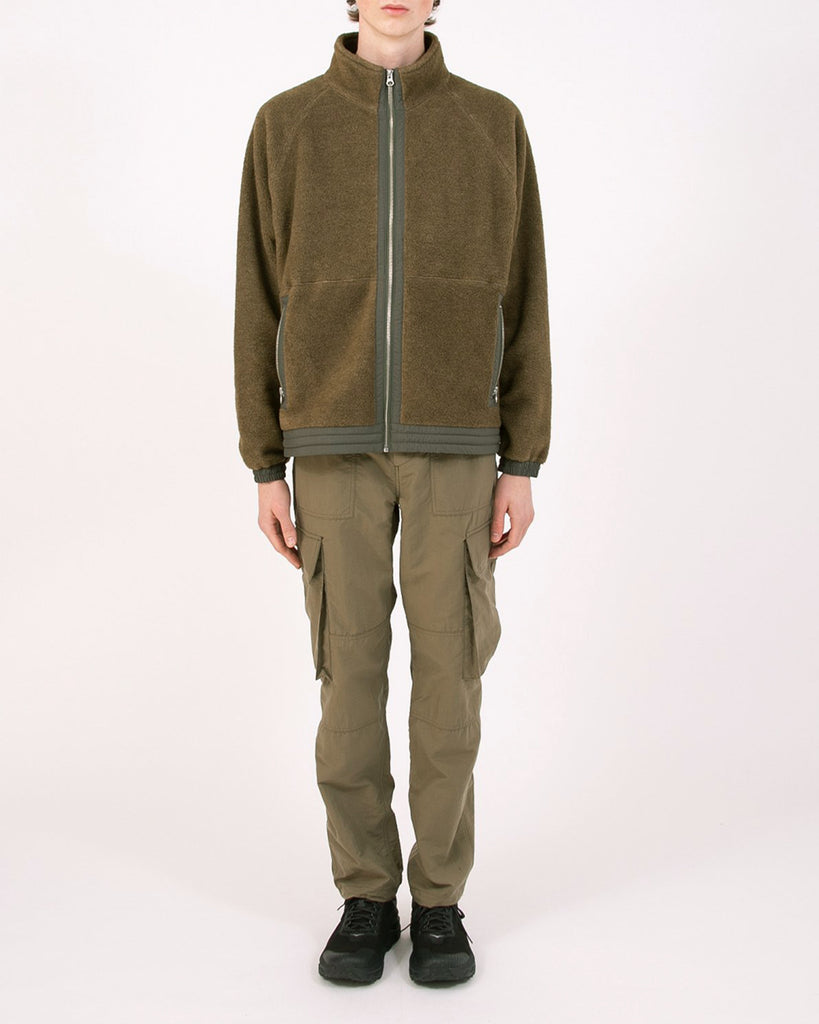 Mock Zip Fleece - Moss
