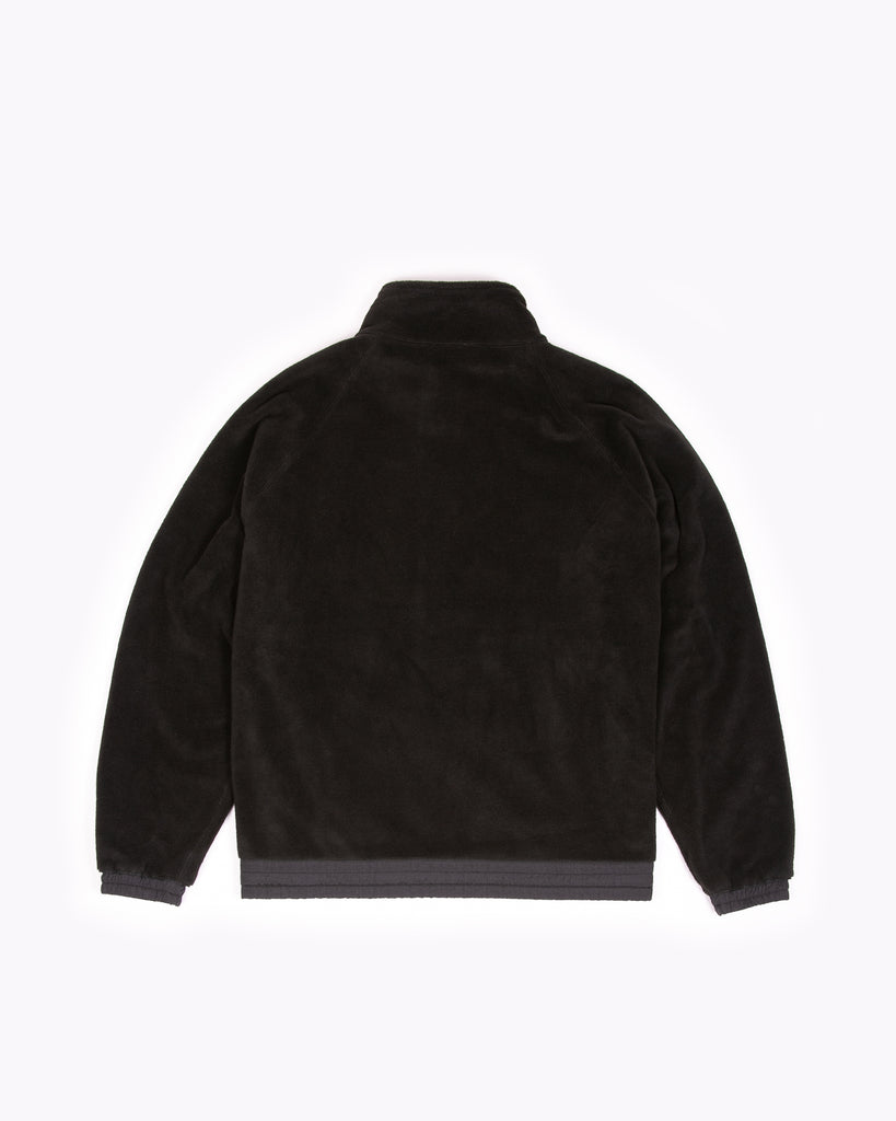 Mock Zip Fleece - Black