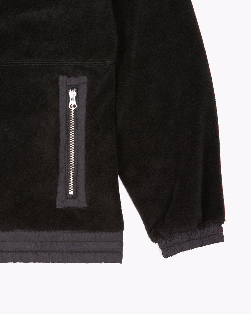 Mock Zip Fleece - Black