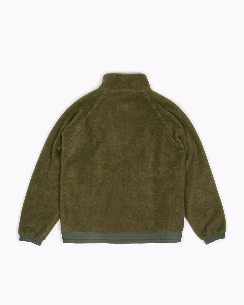 Mock Zip Fleece - Moss