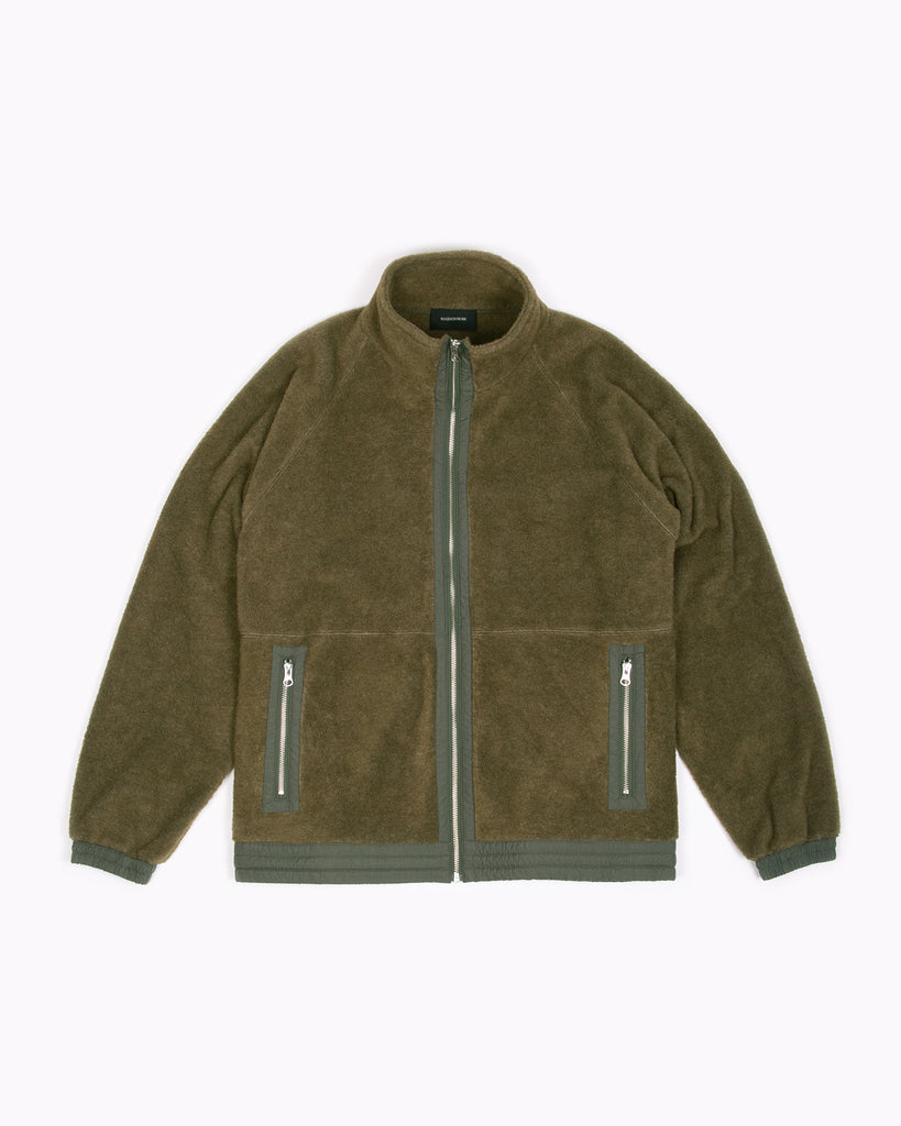 Mock Zip Fleece - Moss