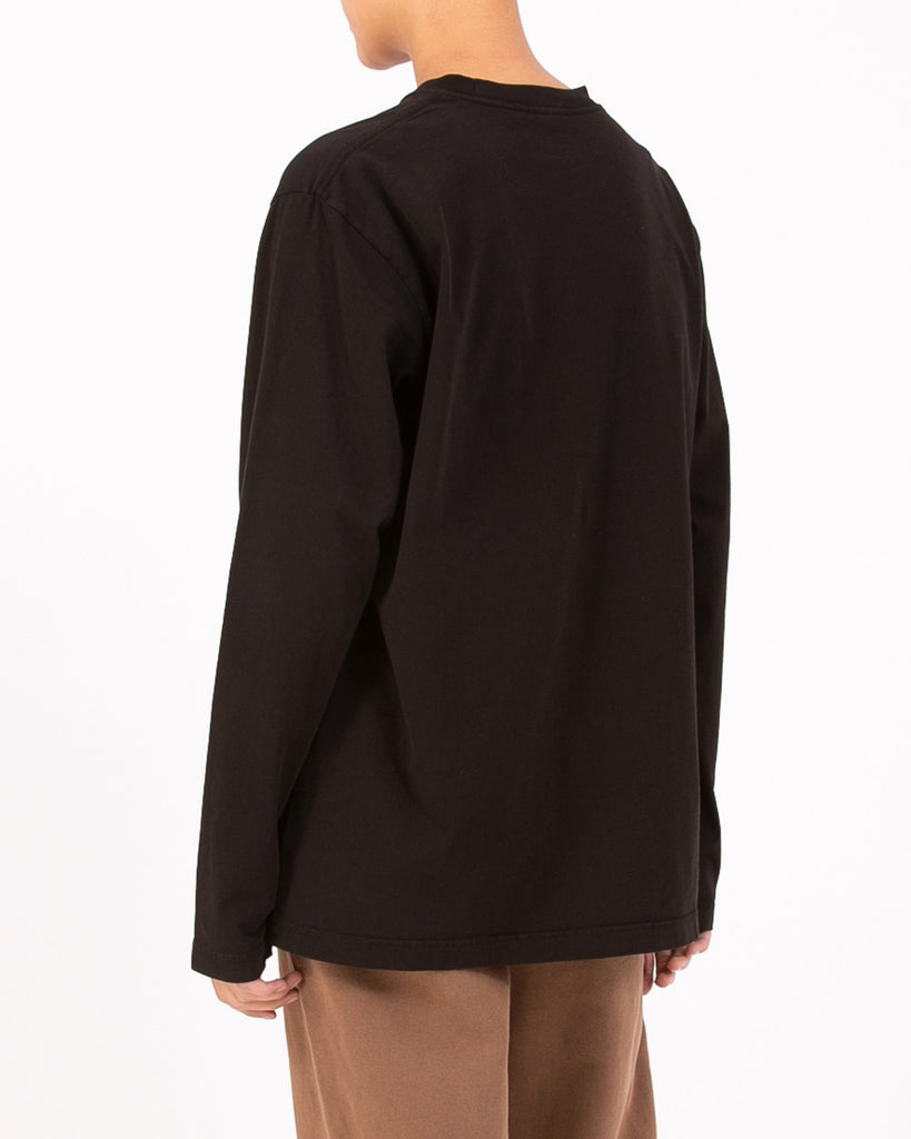 Natural Dyed Block LS Jersey - Black