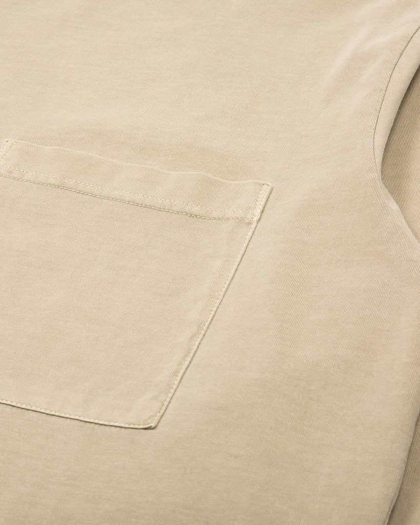 Natural Dyed Block LS Jersey - Lichen