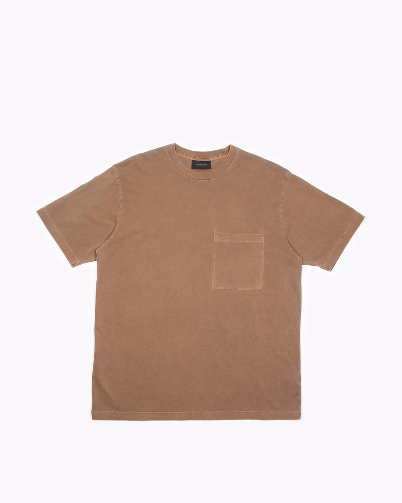 Natural Dyed Block SS Jersey - Bark