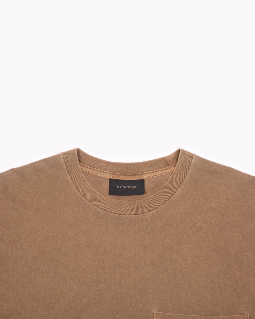 Natural Dyed Block SS Jersey - Bark