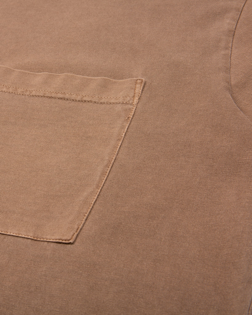 Natural Dyed Block SS Jersey - Bark