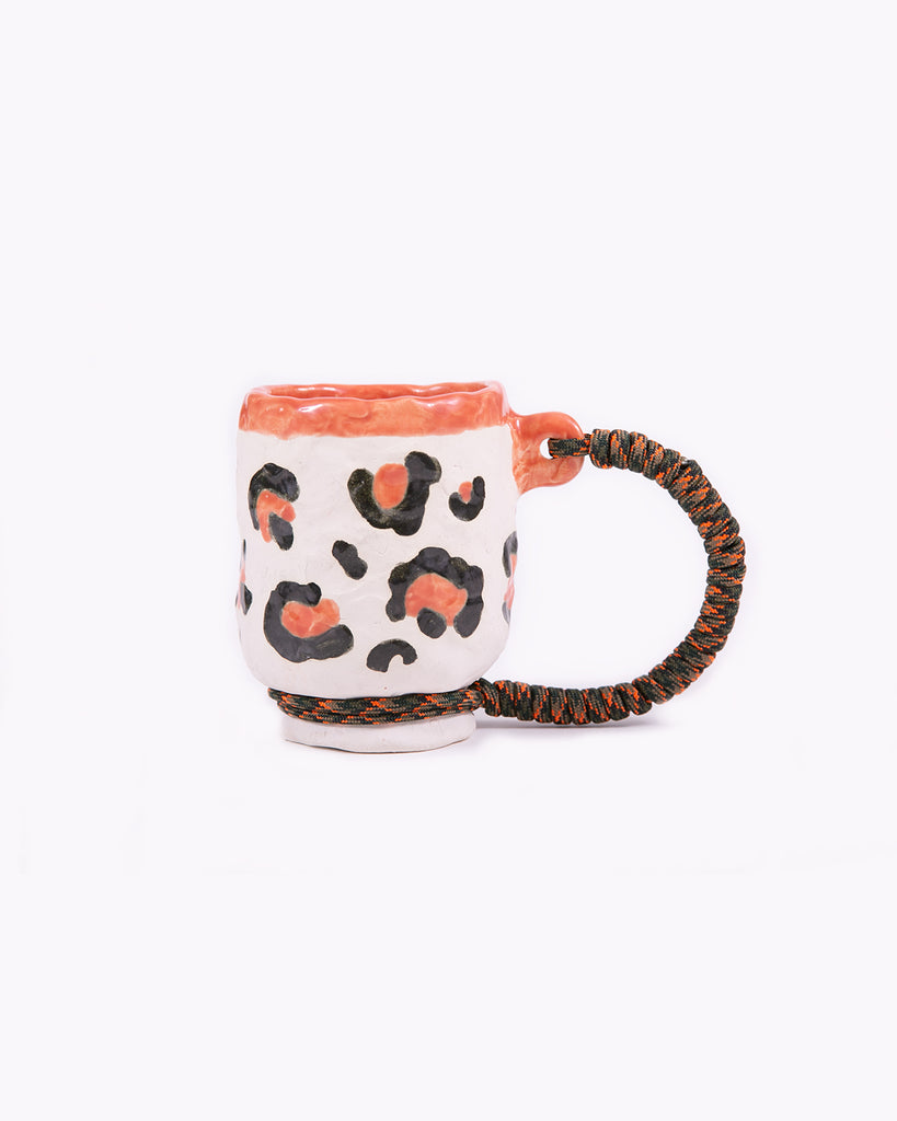 Ceramic Camping Mug - Salmon Cheetah 2