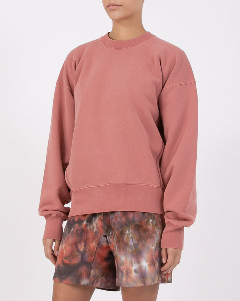 Natural Dyed Crew Fleece - Brick
