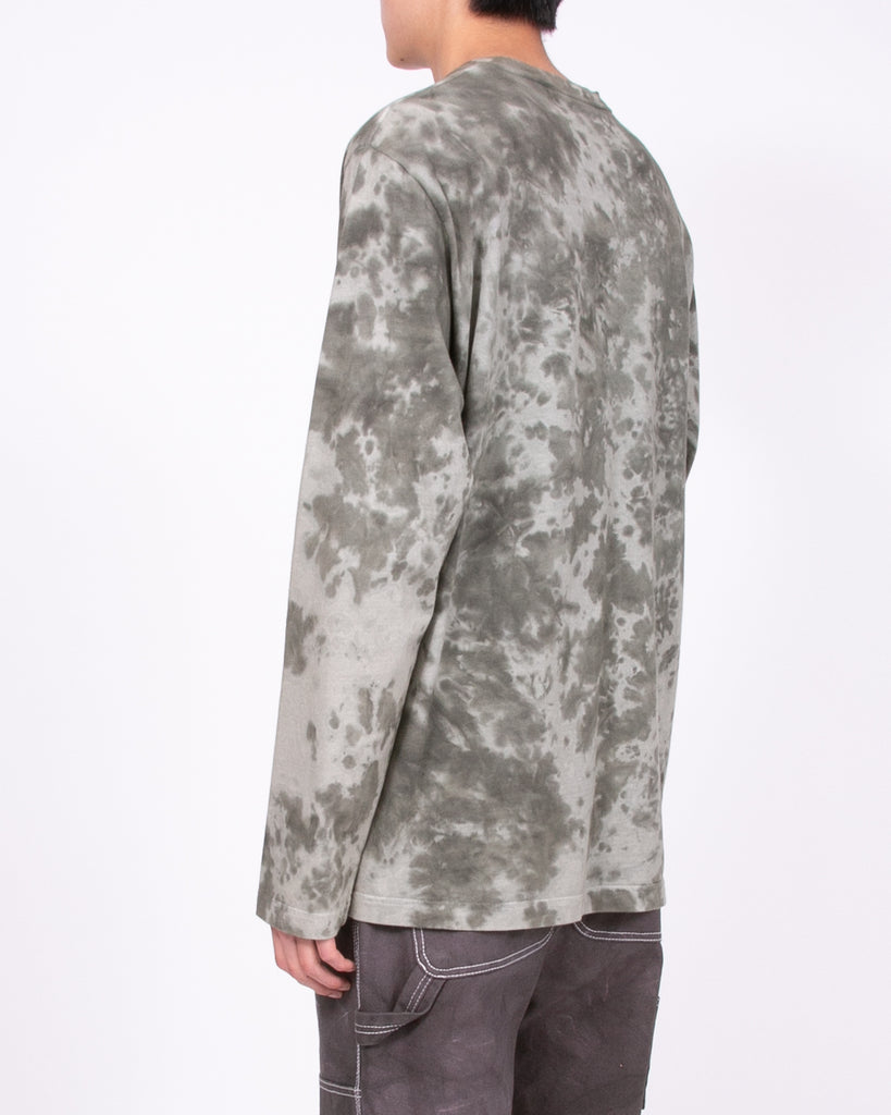 Natural Dyed Block LS Jersey - Smoke Mist