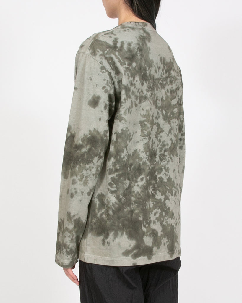 Natural Dyed Block LS Jersey - Smoke Mist